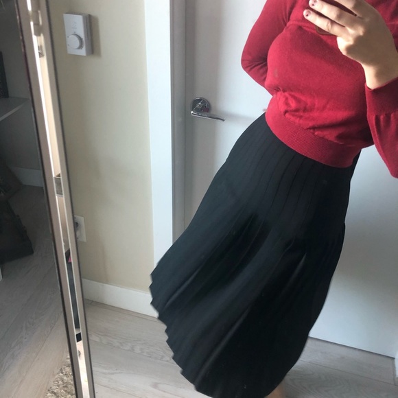 Tahari pleated dropped waist high waist skirt - Picture 2 of 5